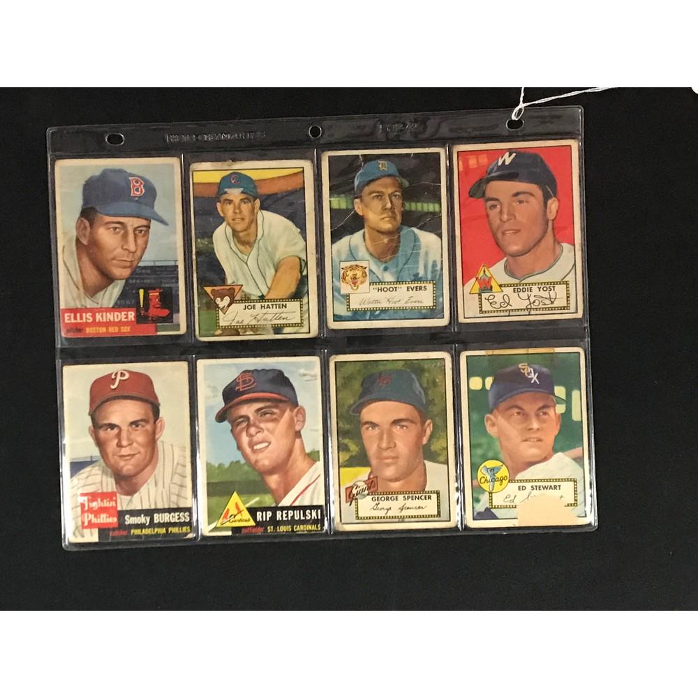 8 1952-53 Topps Baseball Cards (1 of 2)