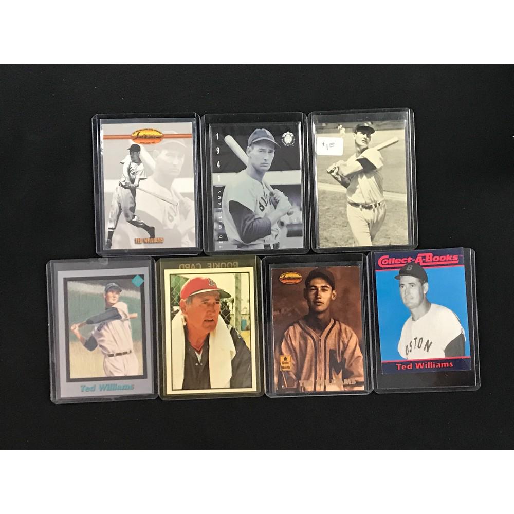 7 Vintage Ted Williams Cards (1 of 2)