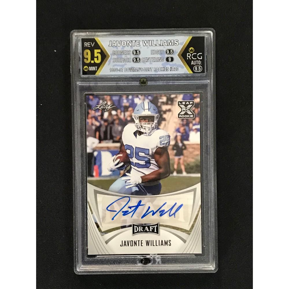 2021 Leaf  Javonte Williams Rookie Auto Graded 9.5 (1 of 2)