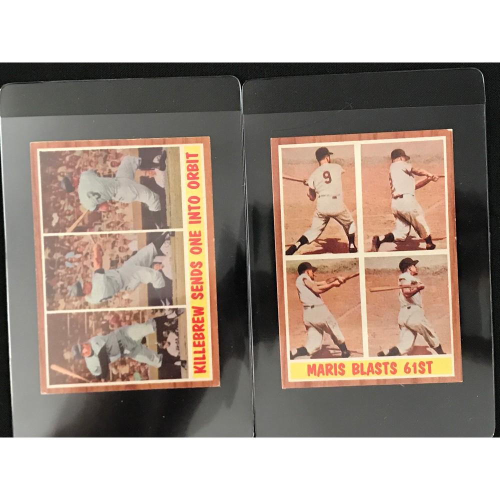 1962 Topps Maris/killebrew No Creases: 1962 Topps Maris/killebrew No Creases