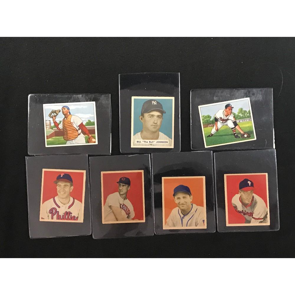 7 1949-50 Bowman Baseball Cards (1 of 2)