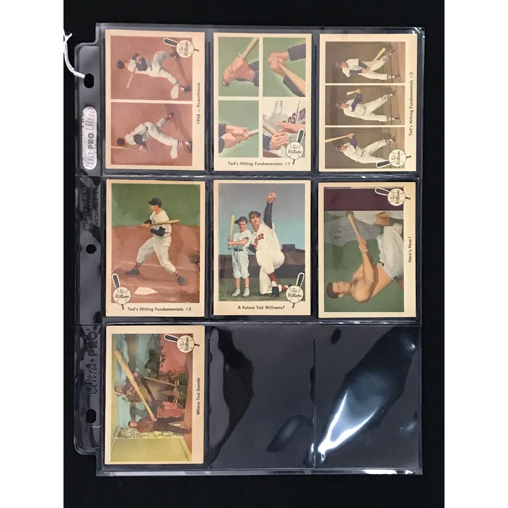 7 1959 Fleer Ted Williams Cards Crease Free (1 of 2)