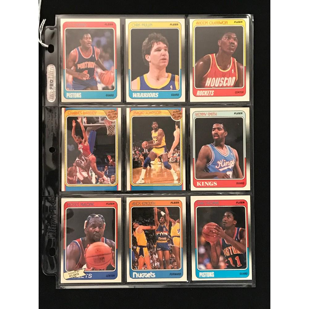 9 1988 Fleer Basketball Hof/rc Cards (1 of 2)