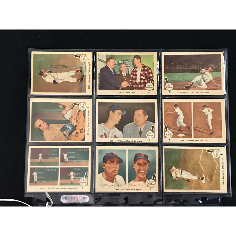9 1959 Fleer Ted Williams Crease Free Cards (1 of 2)