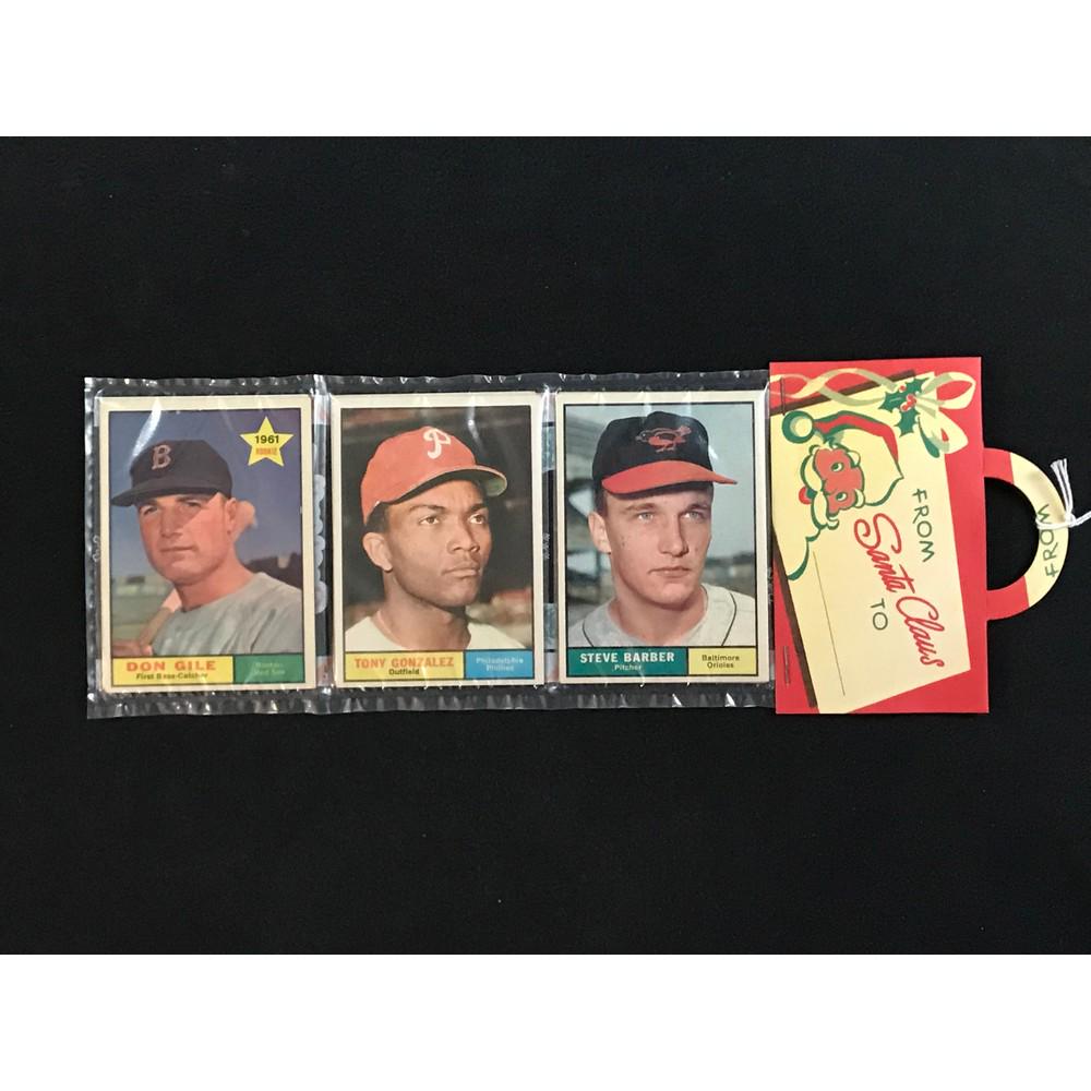 1961 Topps Baseball Christmas Rack Pack Nm (1 of 2)