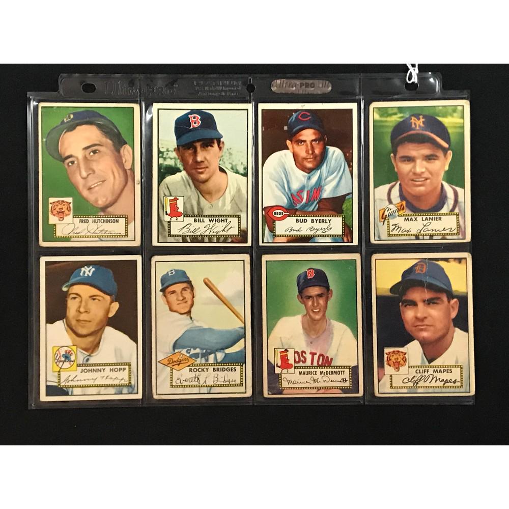 8 1952 Topps Baseball Cards (1 of 2)