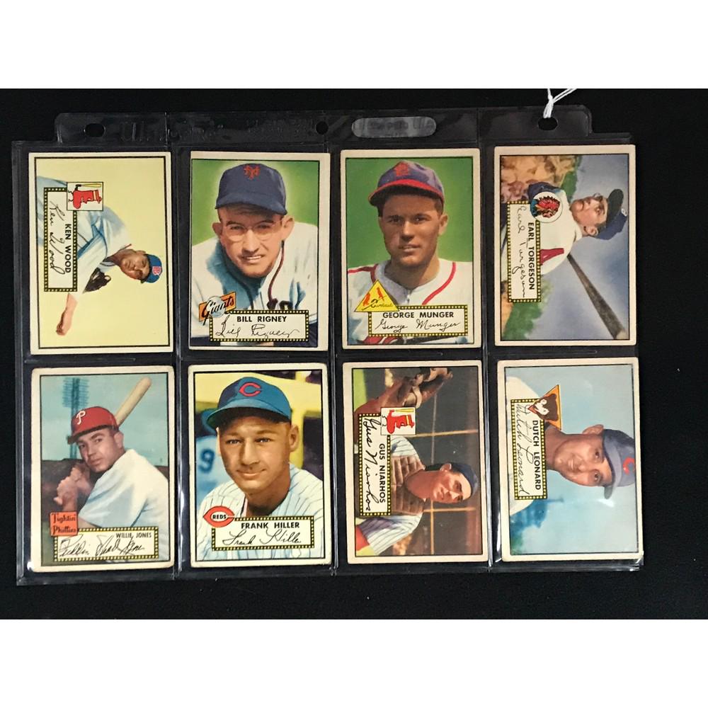 8 1952 Topps Baseball Cards (1 of 2)
