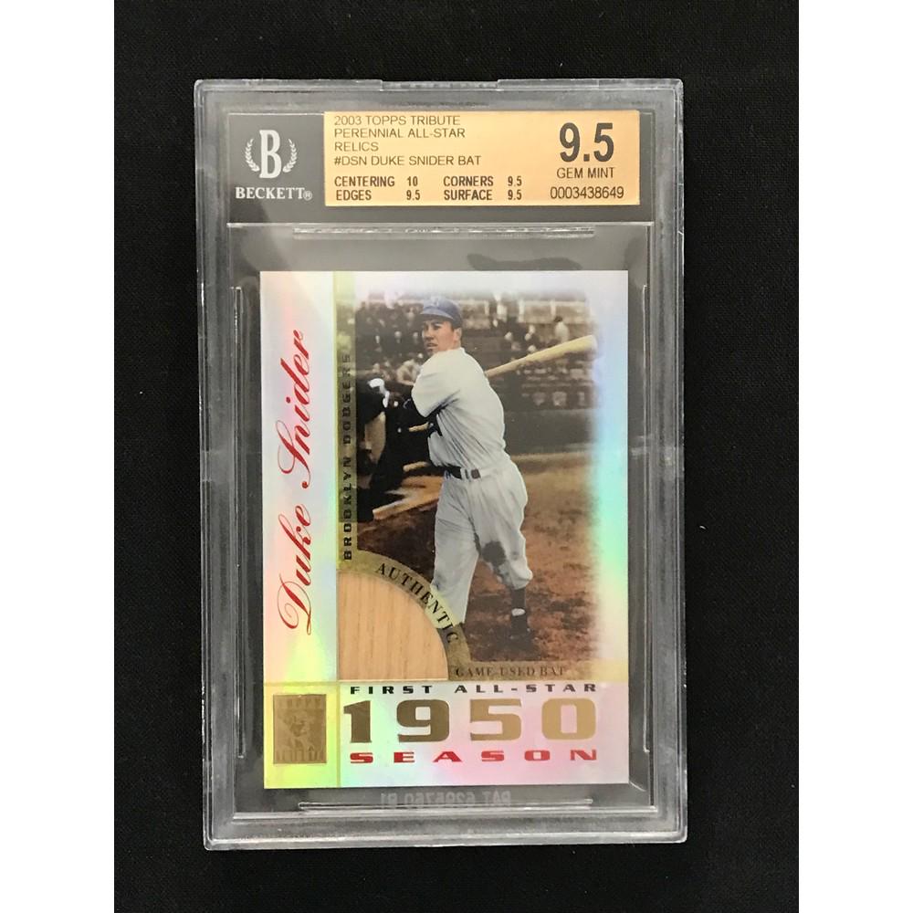 2003 Topps Tribute Duke Snider Bat Card Bgs 9.5 (1 of 2)