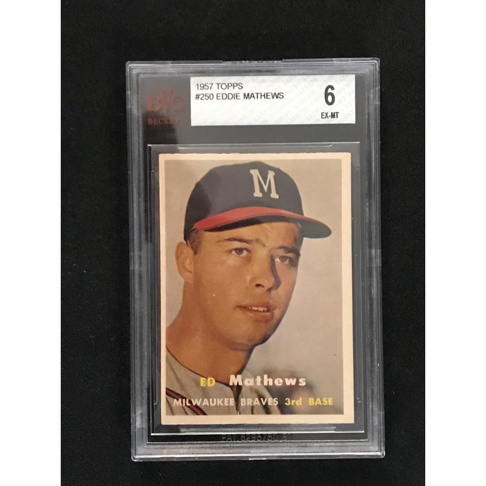 1957 Topps Eddie Mathews Bgs 6 (1 of 2)