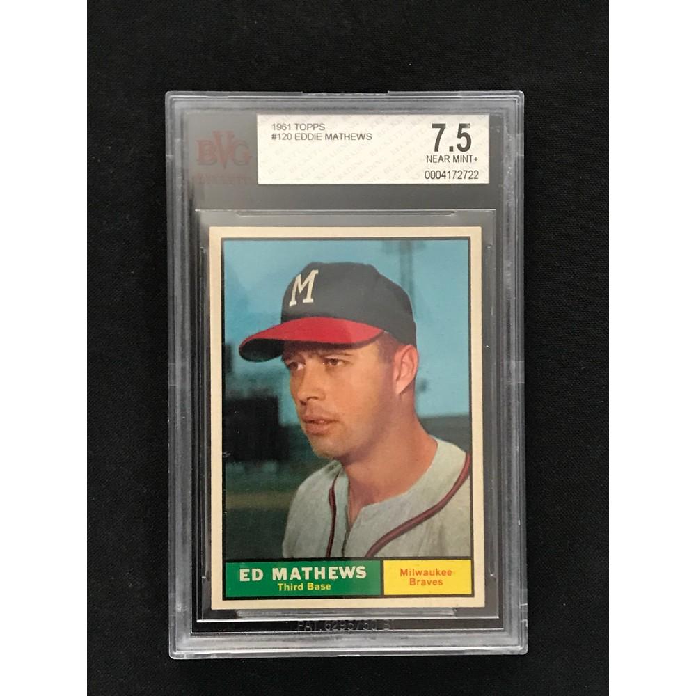 1961 Topps Eddie Mathews Bgs 7.5 (1 of 2)