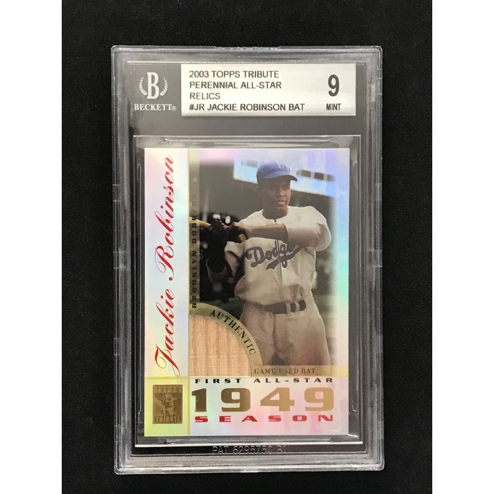 2003 Topps Tribute Jackie Robinson Bat Card Bgs 9: 2003 Topps Tribute Jackie Robinson Bat Card Bgs 9