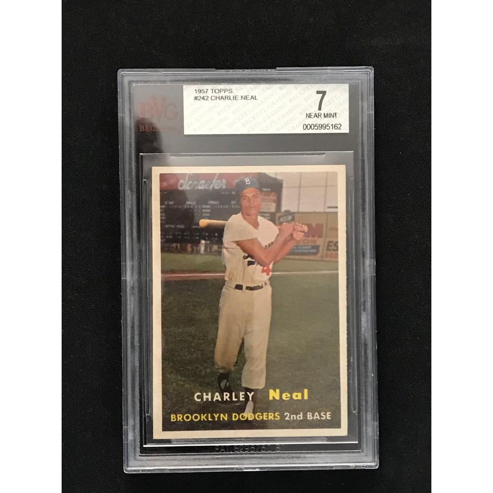 1957 Topps Charlie Neal Bgs 7 (1 of 2)