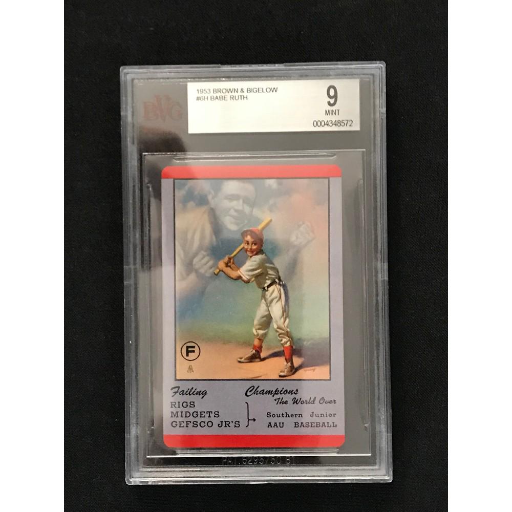 1953 Brown And Bigelow Babe Ruth Bgs 9: 1953 Brown And Bigelow Babe Ruth Bgs 9