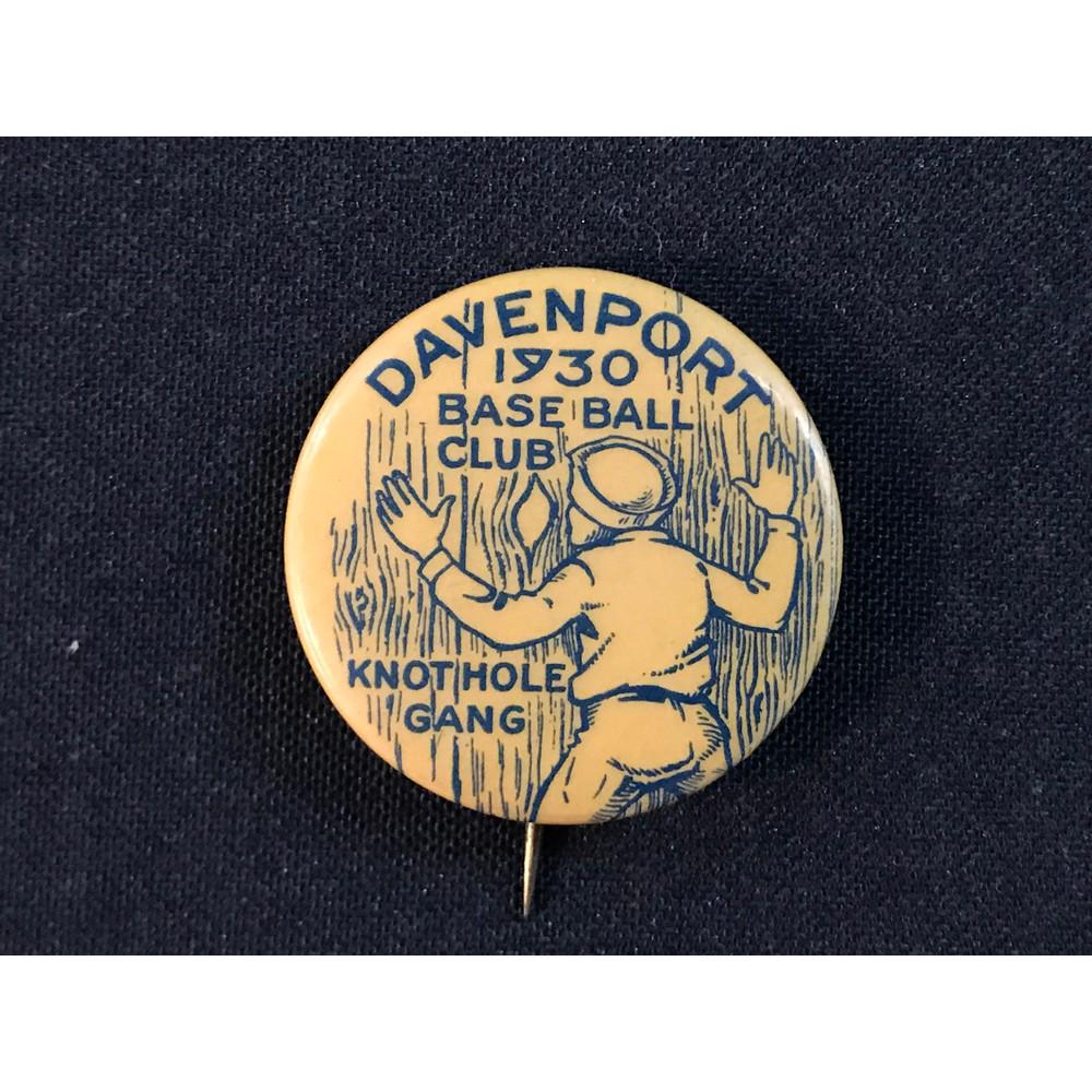 1930 Davenport Knothole Gang Baseball Pin (1 of 2)