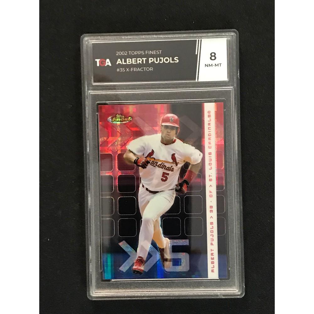 2002 Topps Finest Albert Pujols Xfractor Tga 8: #37 Of 299
