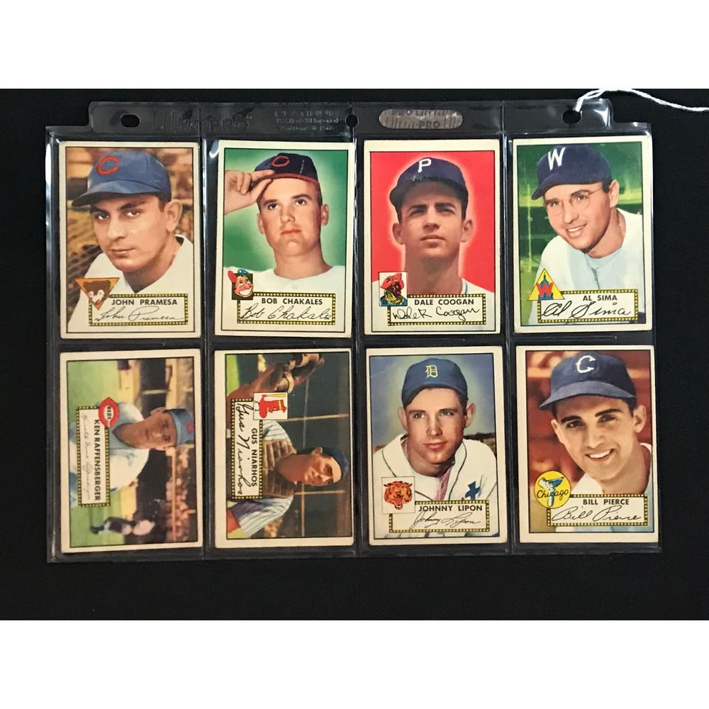 8 1952 Topps Baseball Cards (1 of 2)