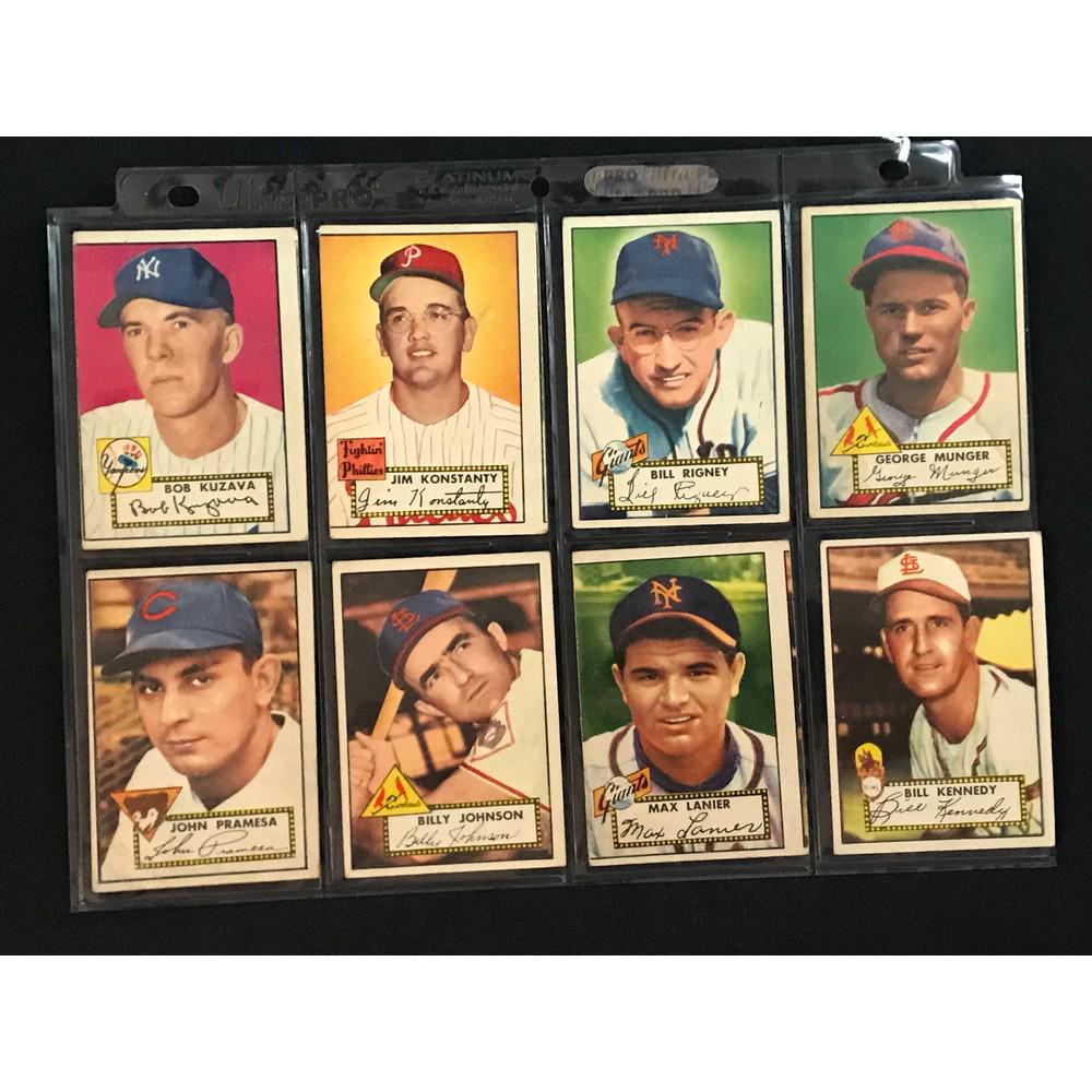 8 1952 Topps Baseball Cards (1 of 2)