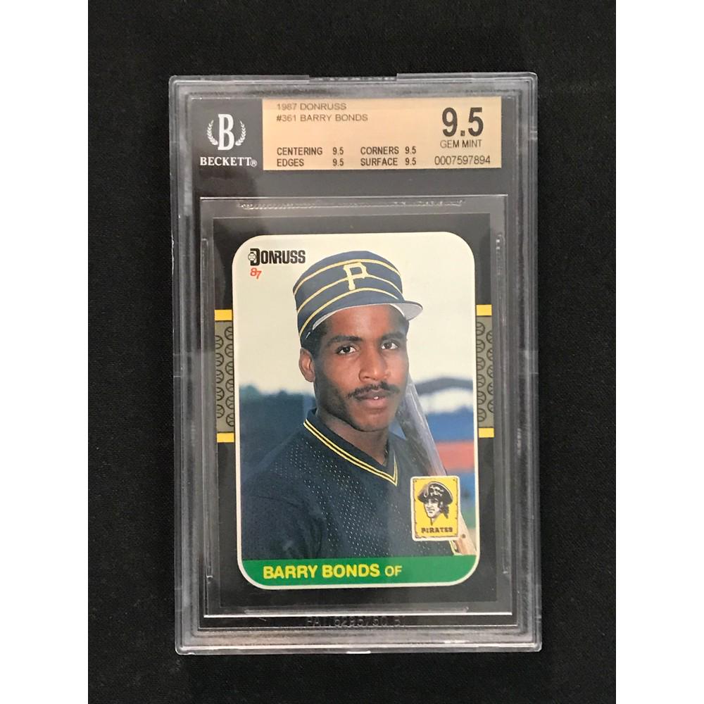 1987 Donruss Barry Bonds Rookie Bgs 9.5 (1 of 2)