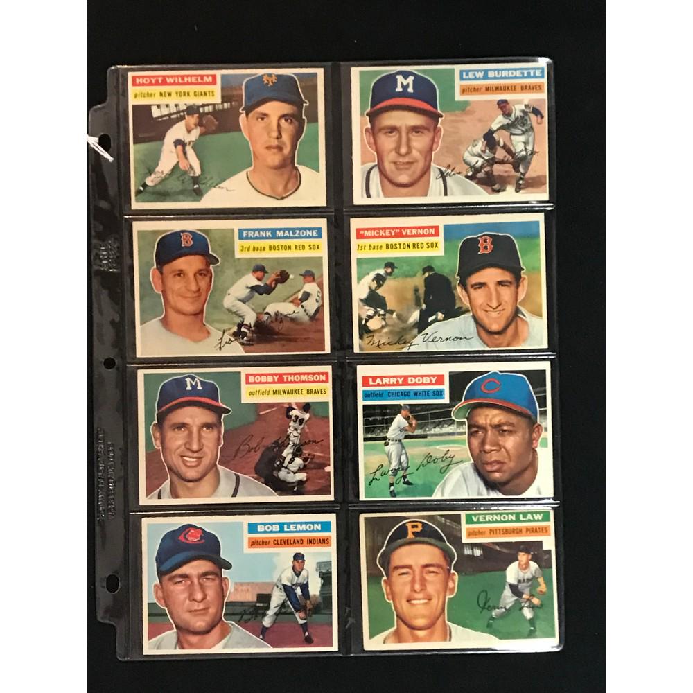 8 1956 Topps Baseball Cards/stars/hof (1 of 2)