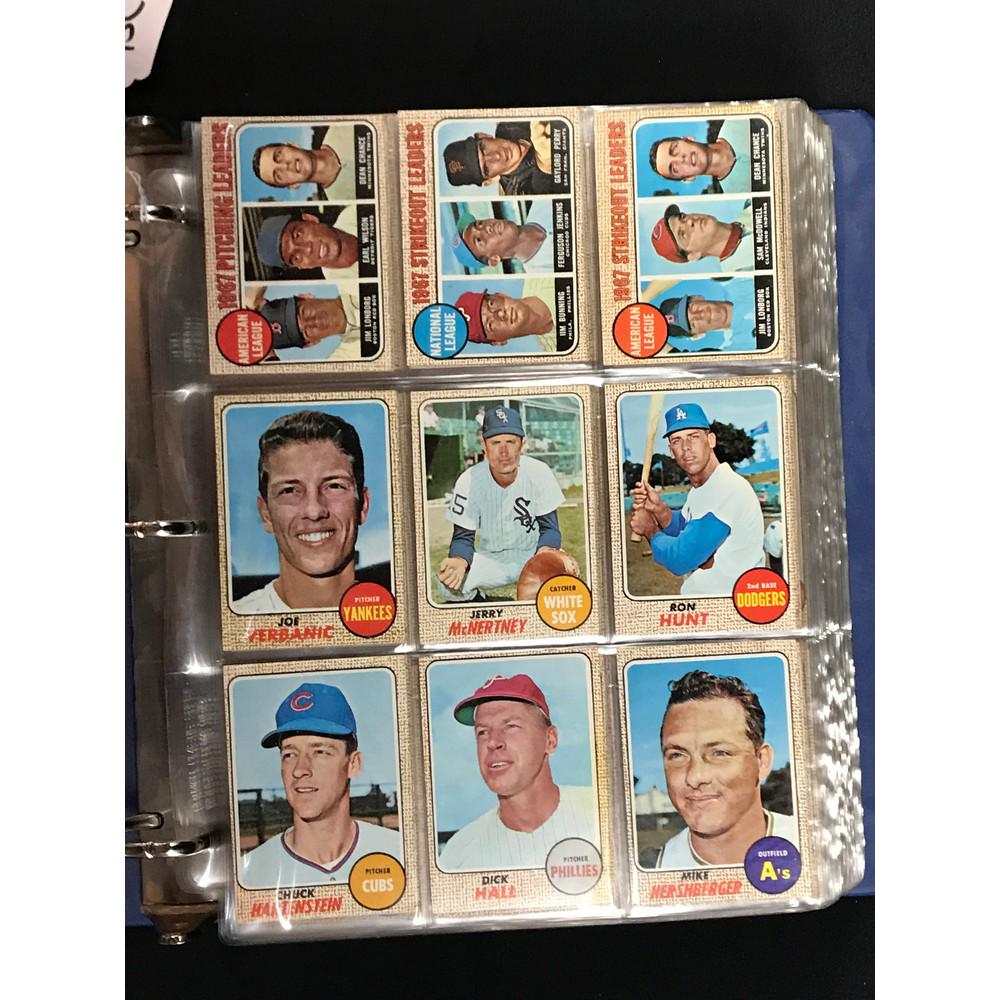 541 Different 1968 Topps Baseball Cards In Binder (1 of 6)