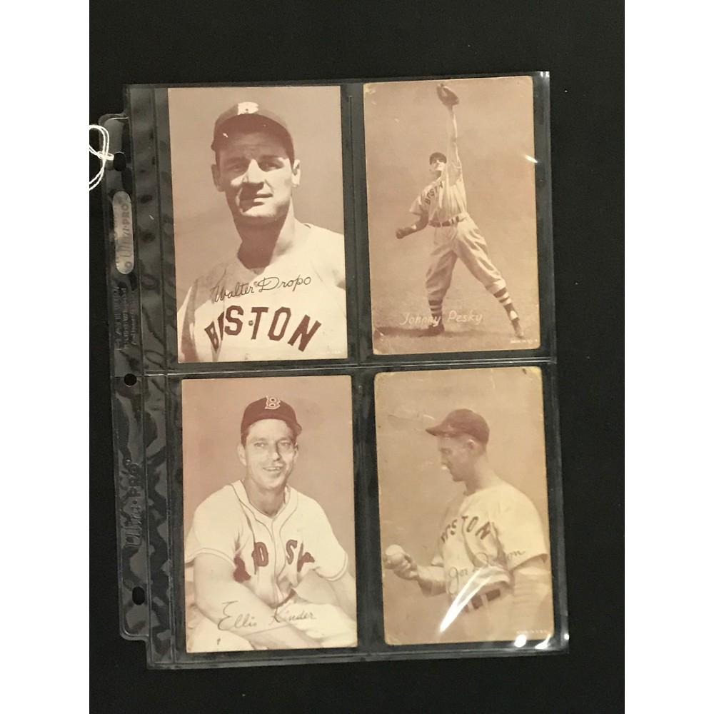 4 1947 Boston Red Sox Exhibit Cards (1 of 2)