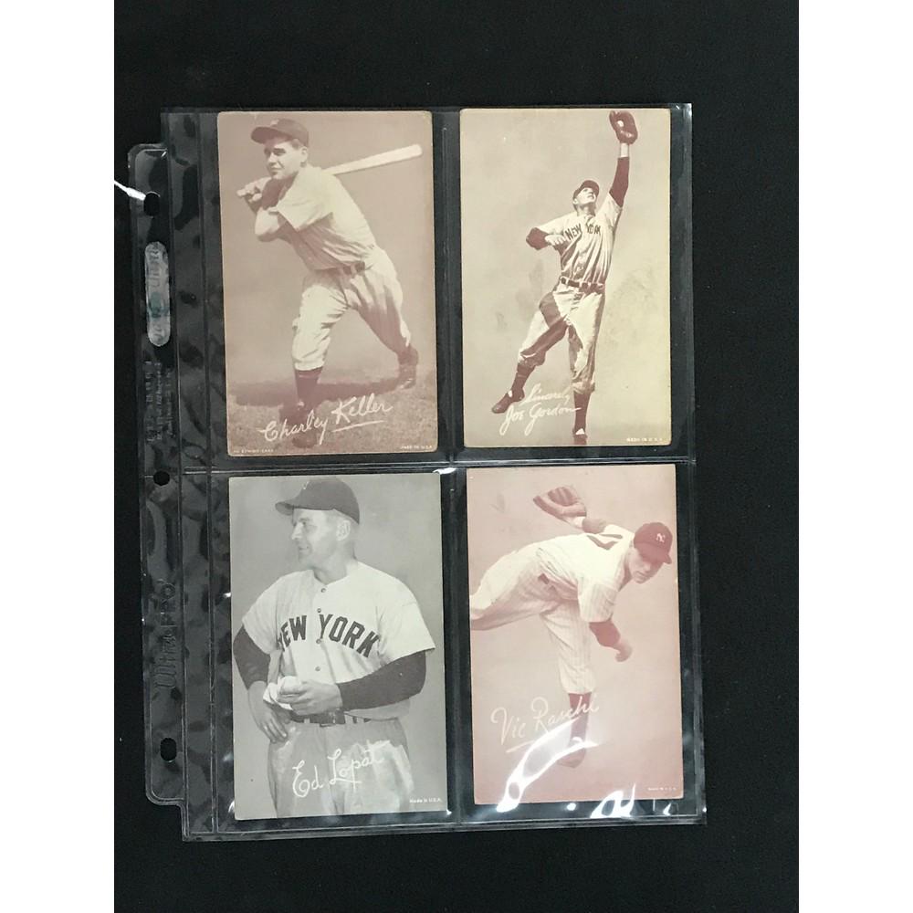 4 1947 Ny Yankees Baseball Exhibit Cards (1 of 2)