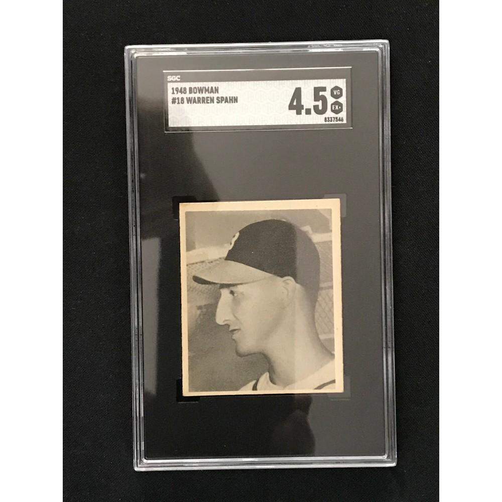 1948 Bowman Warren Spahn Rookie Sgc 4.5 (1 of 2)