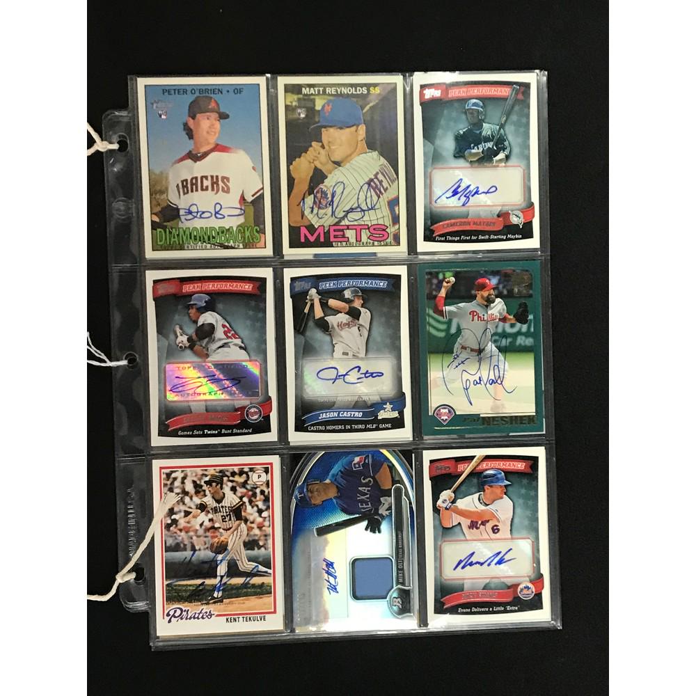 18 Autographed Baseball Cards (1 of 4)
