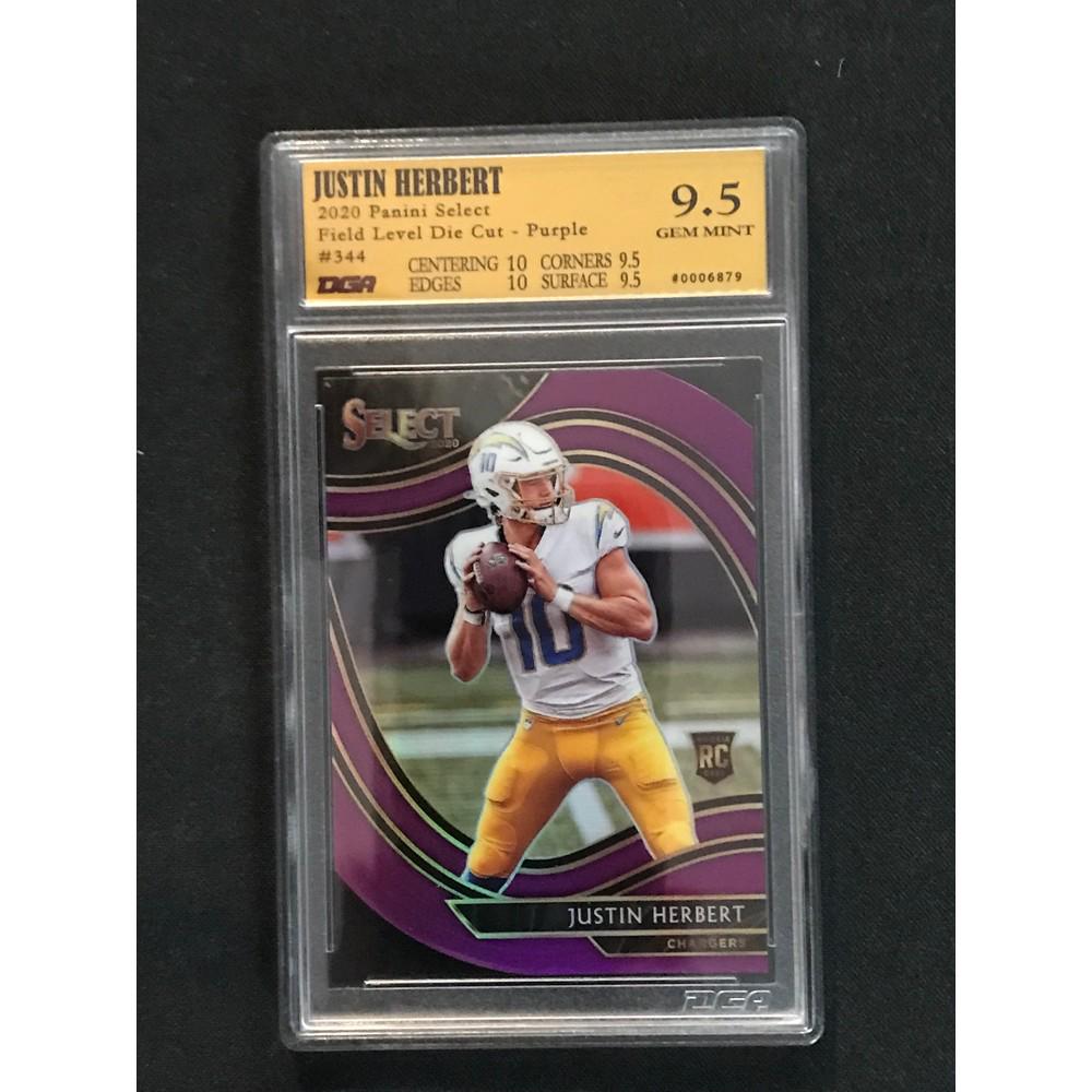 2020 Select Die Cut Purple Justin Herbert Rc 9.5 (1 of 2)