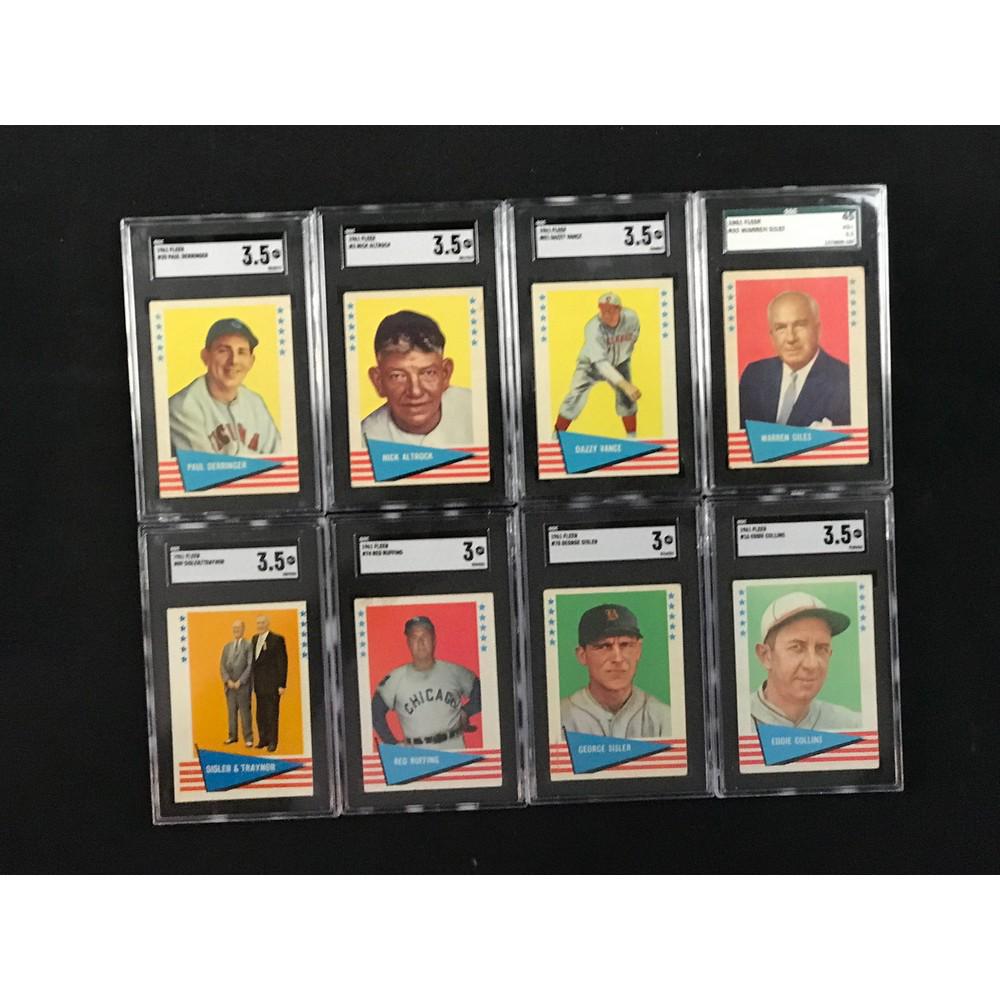 10 1961 Fleer Sgc Graded 3.5 Baseball Cards (1 of 4)