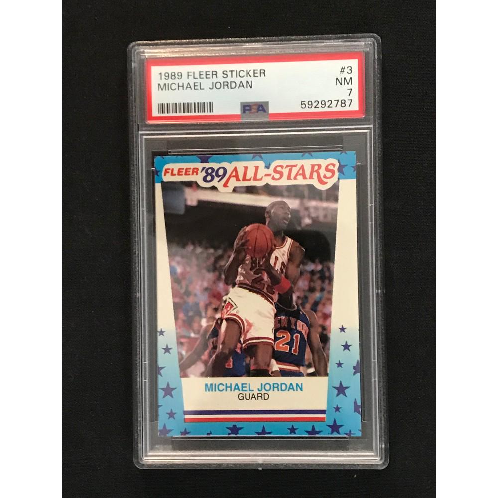 1989 Fleer Michael Jordan Sticker Psa 7 (1 of 2)