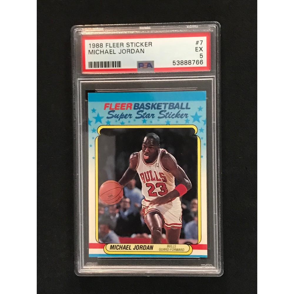 1988 Fleer Michael Jordan Sticker Psa 5 (1 of 2)