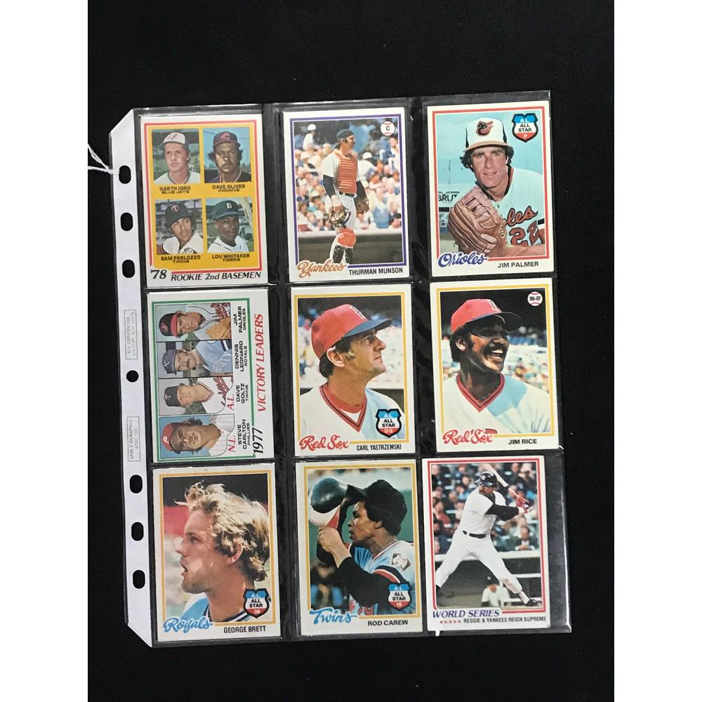 9 1978 Topps Baseball Stars And Rookies (1 of 2)