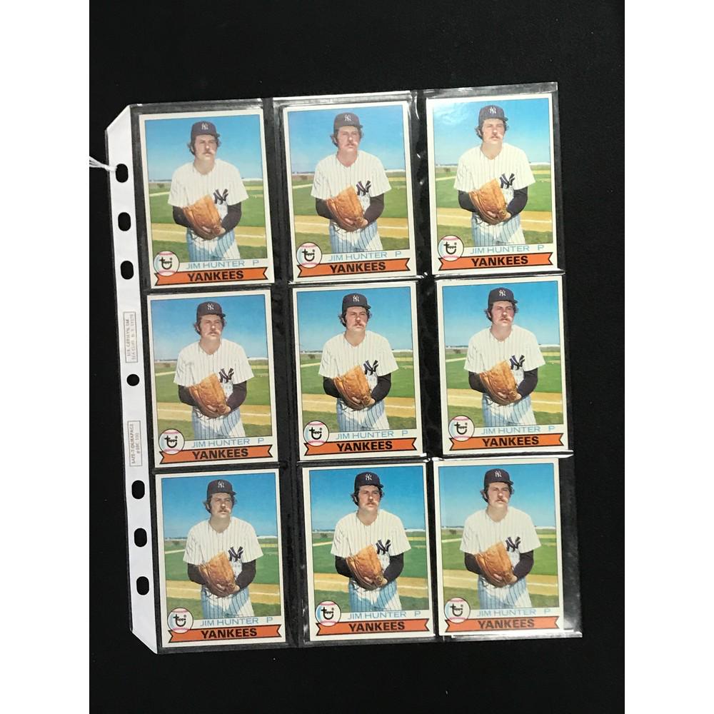 9 1979 Topps Jim Hunter Cards (1 of 2)