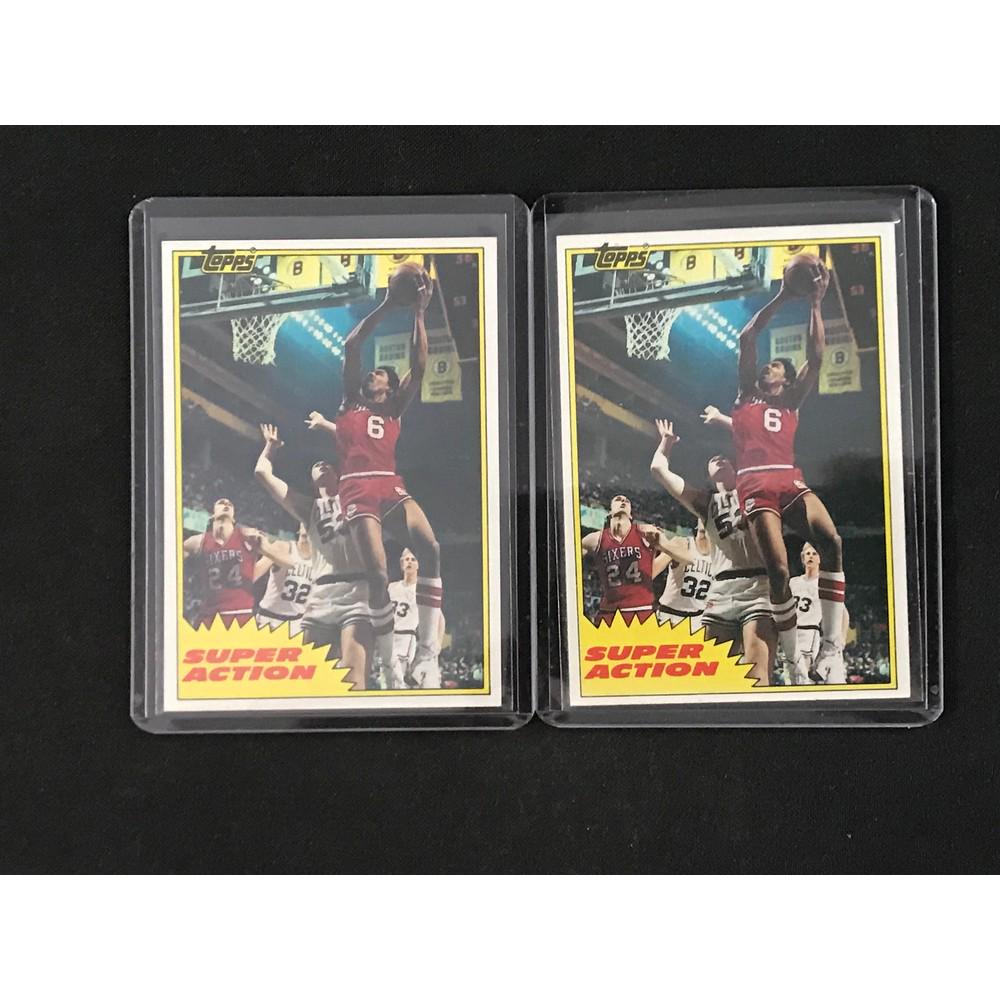 2 1981 Topps Julius Erving Cards Mint (1 of 2)