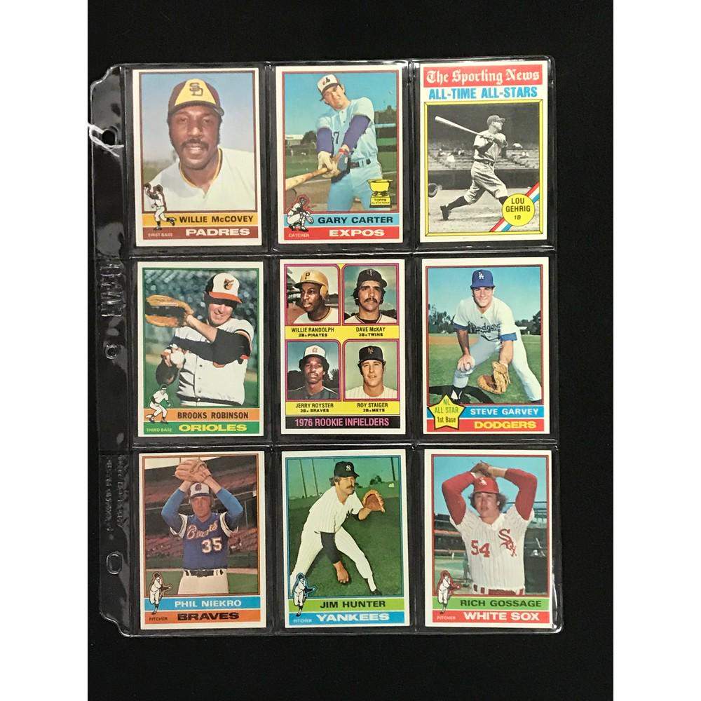 9 1976 Topps Baseball Hof/rc (1 of 2)