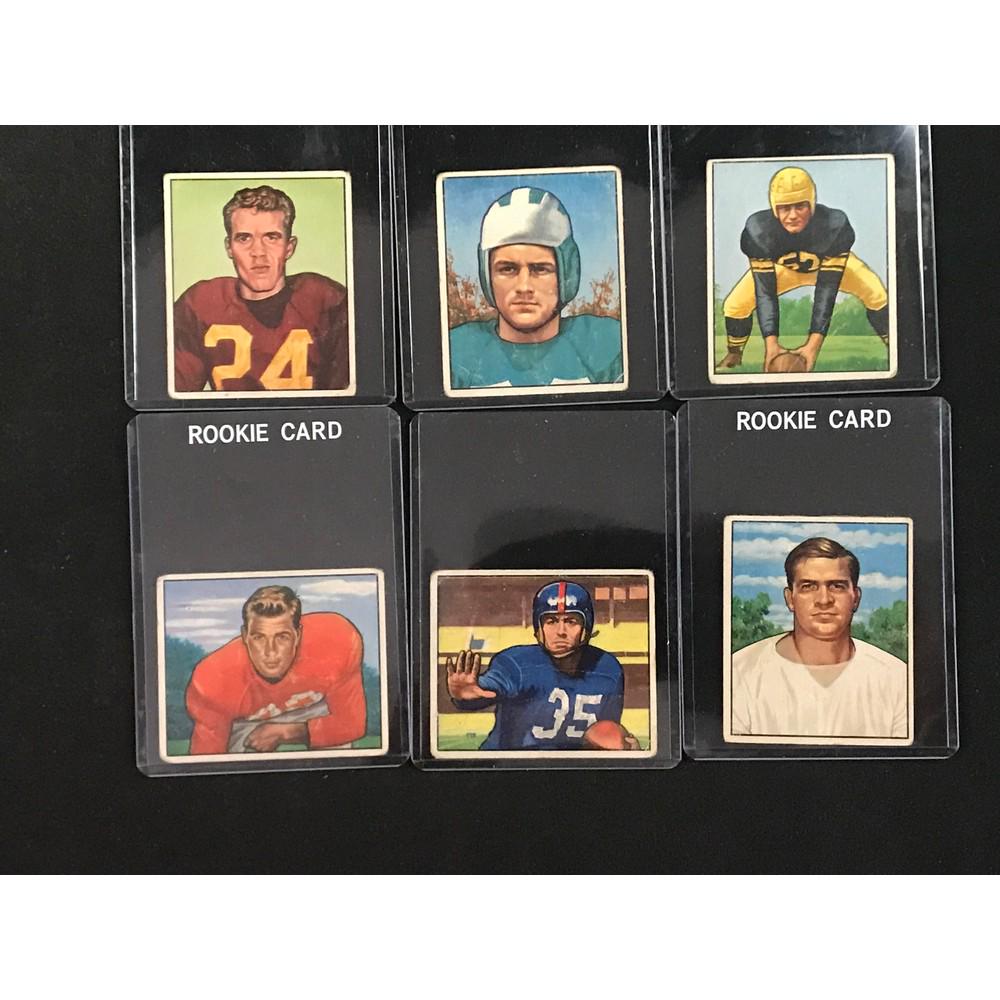 6 1950 Bowman Football Stars (1 of 2)