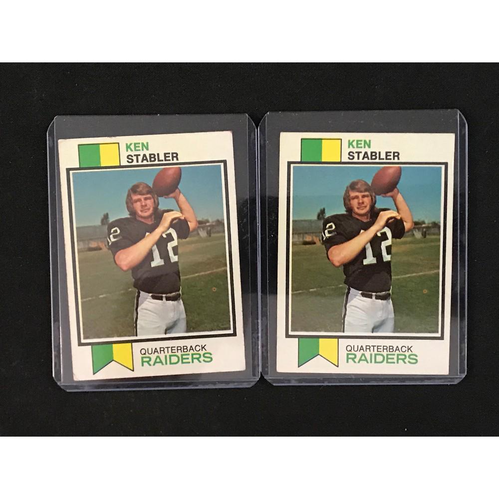 Two 1974 Topps Ken Stabler Rookie Cards (1 of 2)