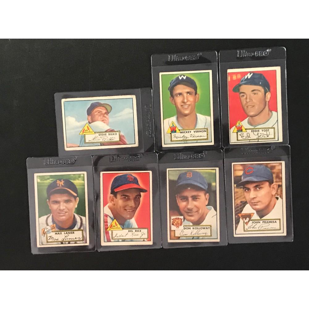 7 1952 Topps Baseball Cards (1 of 2)