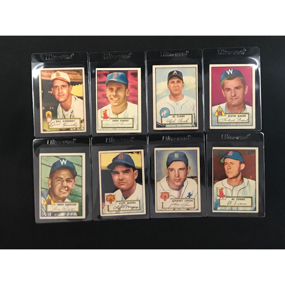 10 Crease Free 1952 Topps Baseball Cards (1 of 4)