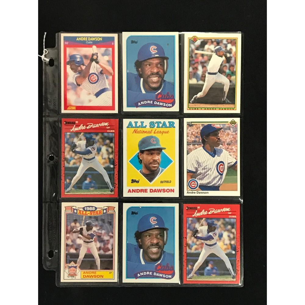 9 Andre Dawson Baseball Cards (1 of 2)