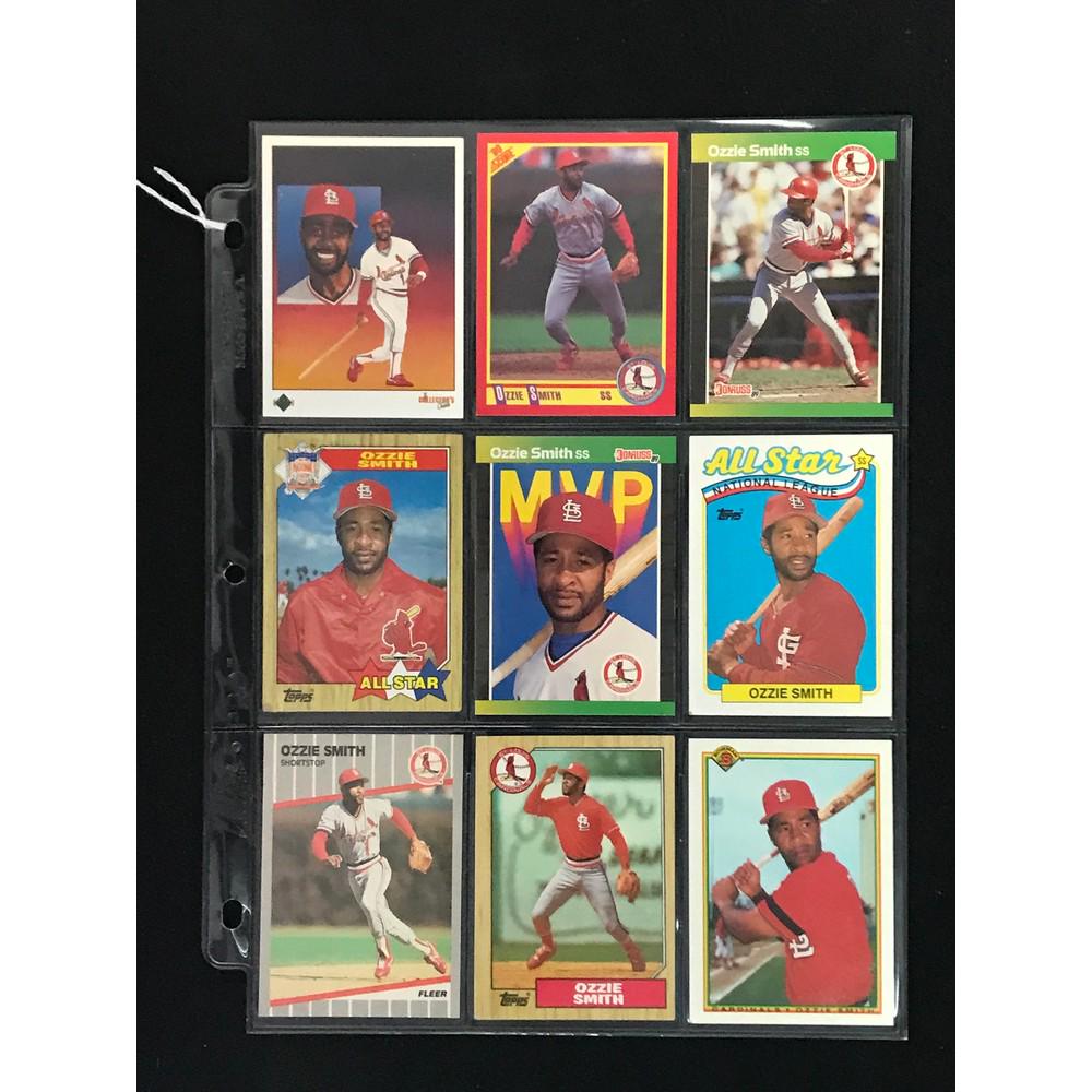 9 Ozzie Smith Baseball Cards (1 of 2)