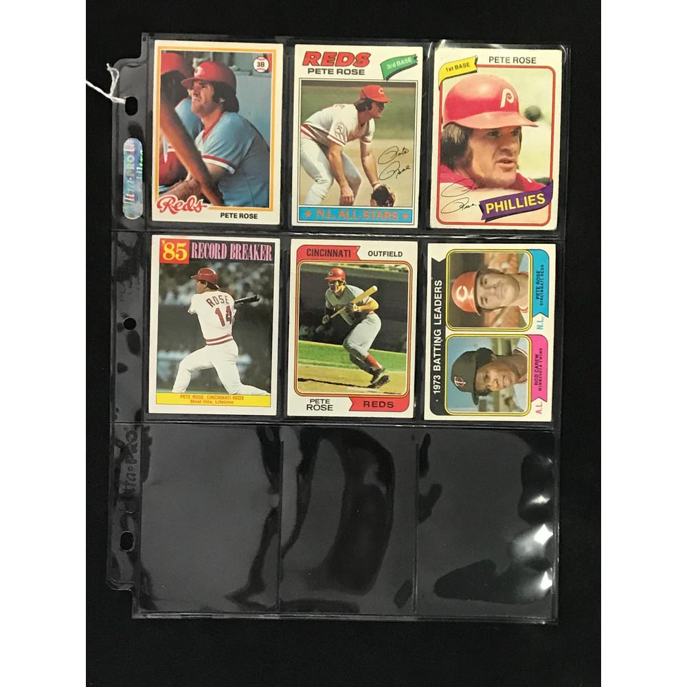 6 1970's Vintage Pete Rose Cards (1 of 2)