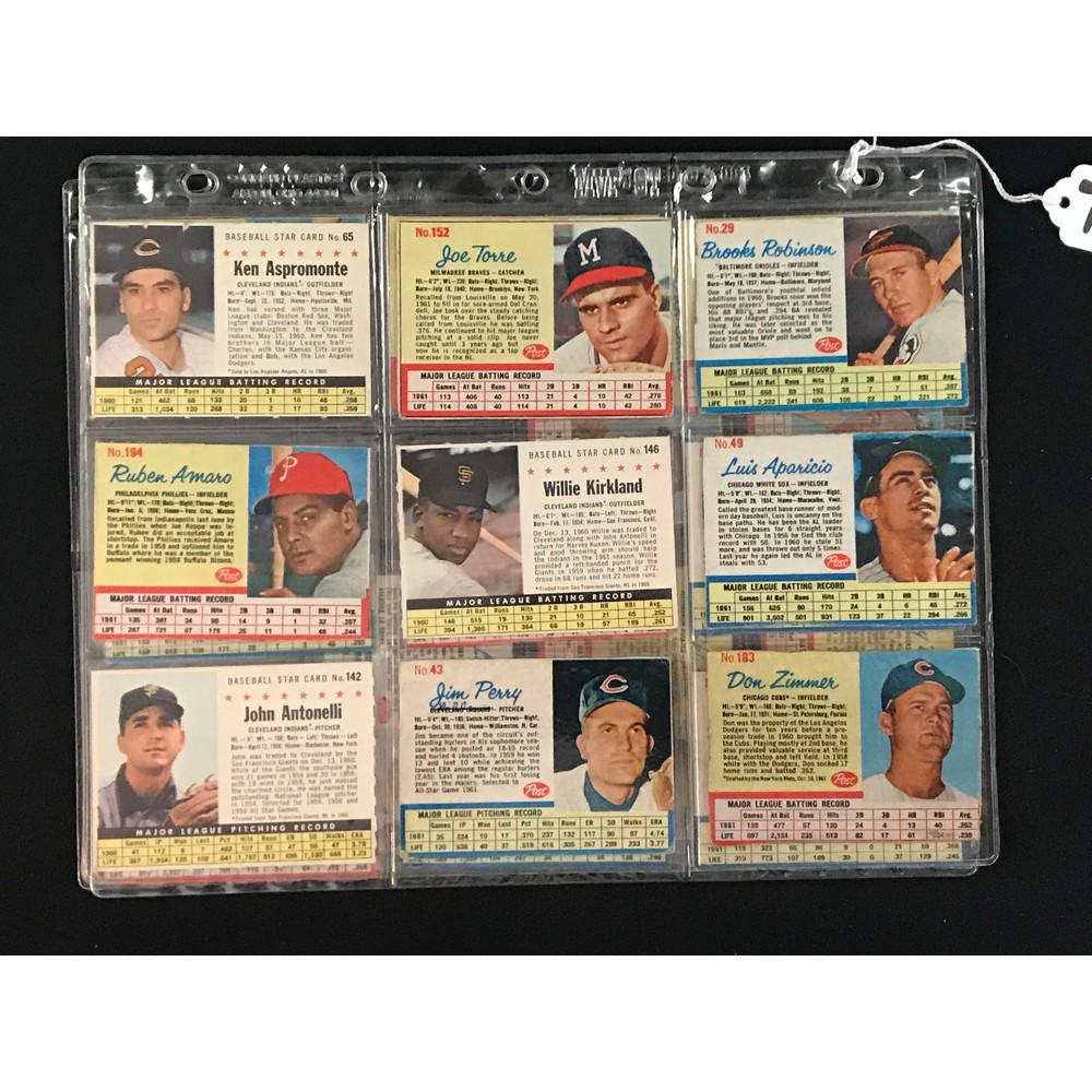 23 1960-61 Post Cereal Baseball Cards (1 of 6)