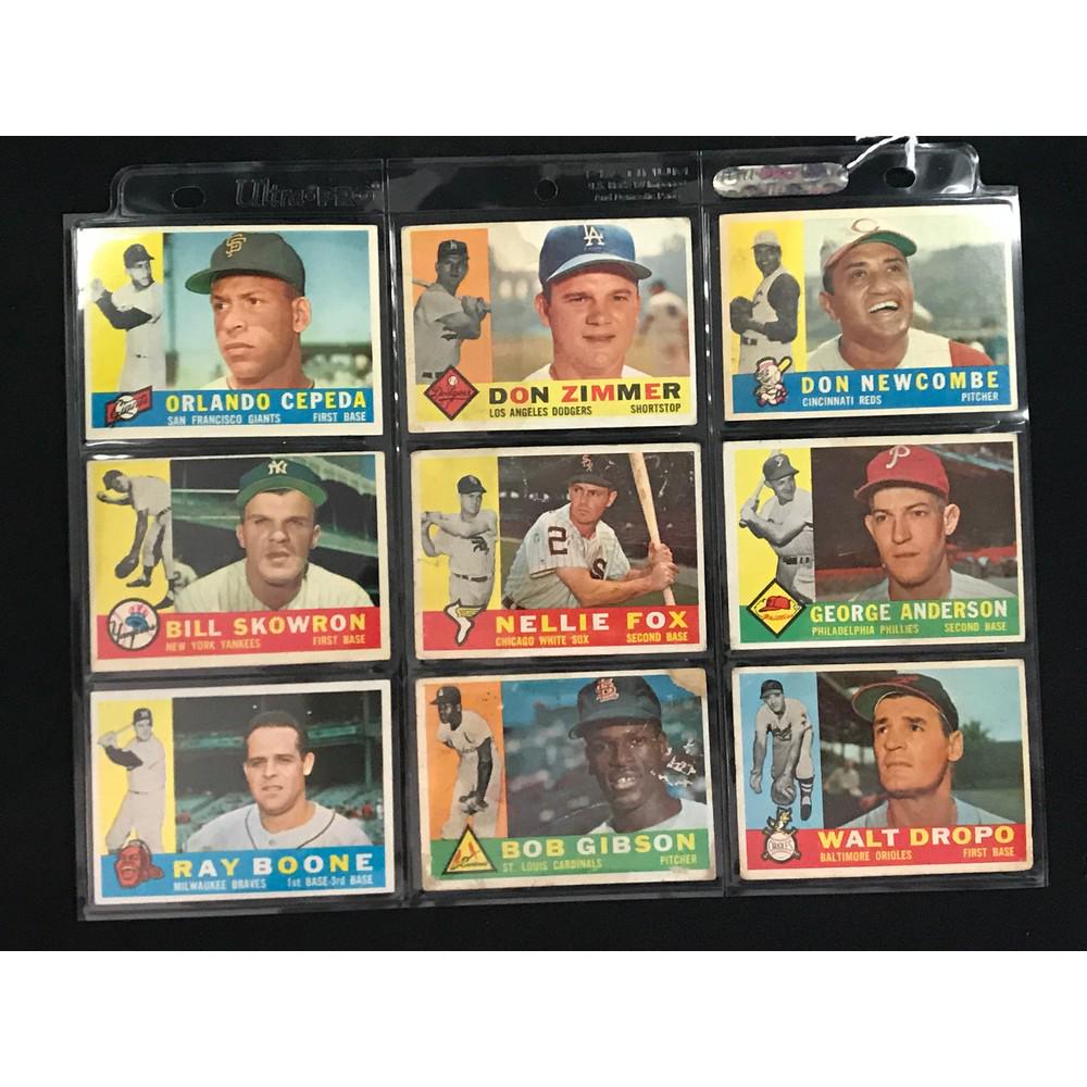 9 1960 Topps Baseball Stars (1 of 2)