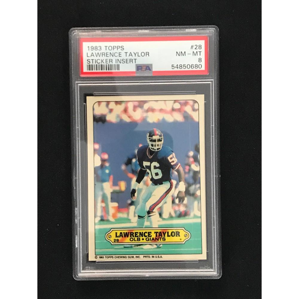 1983 Topps Lawrence Taylor Sticker Insert Psa 8 (1 of 2)