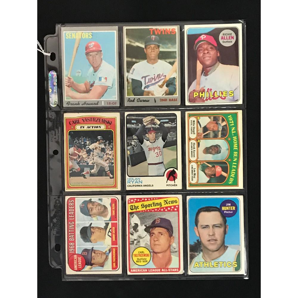 9 1970's Topps Baseball Hof Cards (1 of 2)