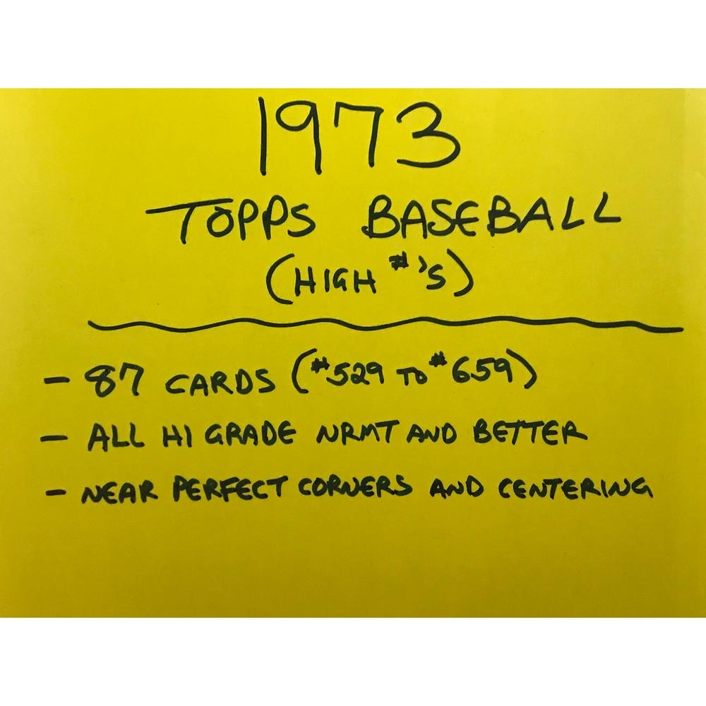 87 1973 Topps Baseball High Number Cards (1 of 7)