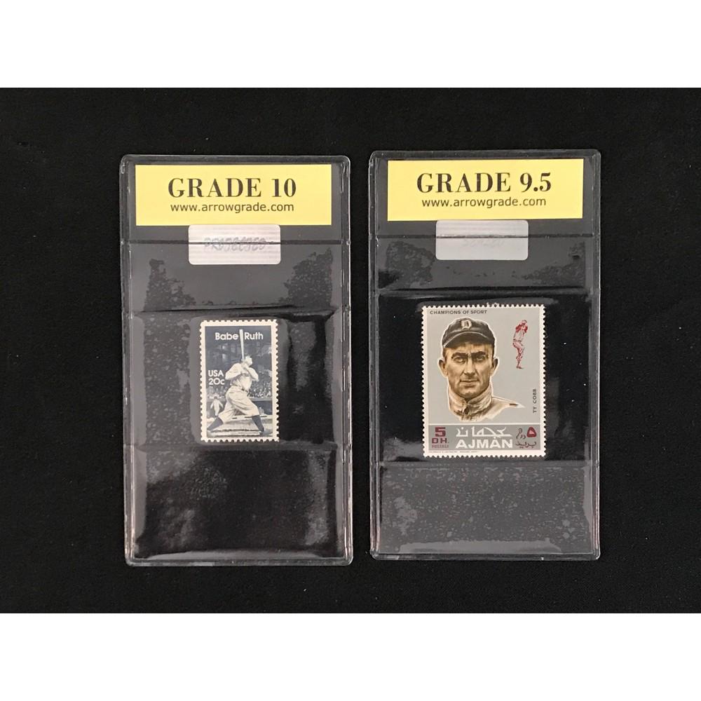 Babe Ruth/ty Cobb Stamps Graded (1 of 2)
