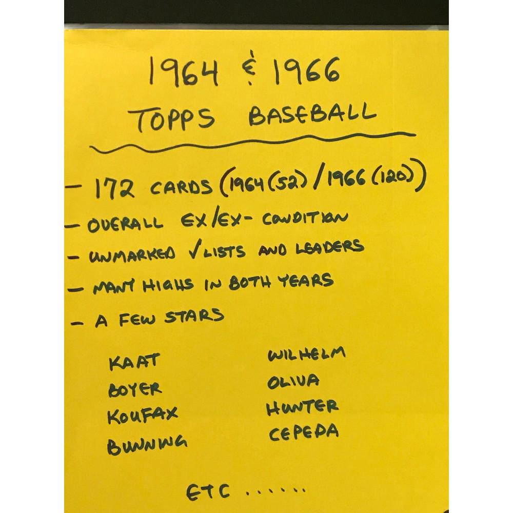 172 1964 And 1966 Topps Baseball Cards (1 of 7)